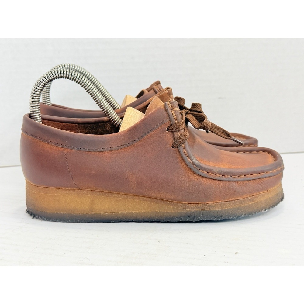Clarks Originals Wallabee Brown Leather Crepe Sole Shoes Women's 6M 38257